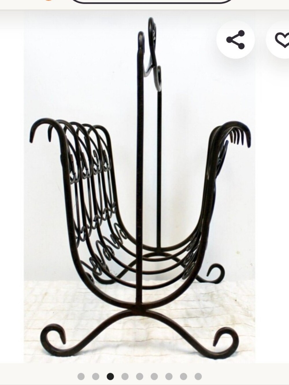 Southern Living At Home Davistown Rodiron Magazine Rack Towel Rack BRAND NEW - Picture 7 of 7